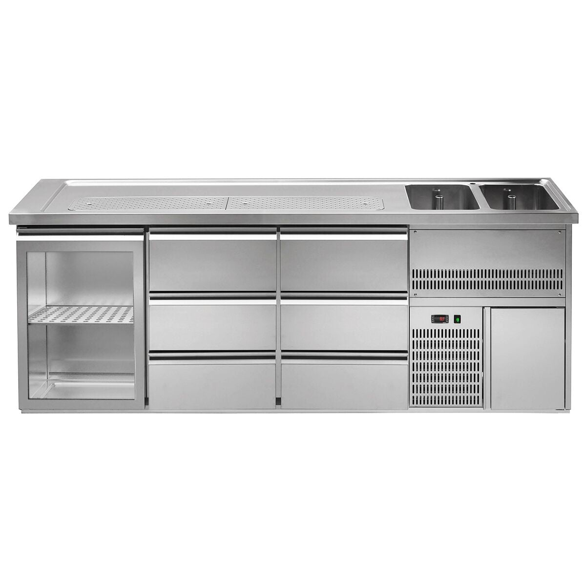 GGM Gastro Premium PLUS Výčepní Pult 2500 mm 6 Zásuvek