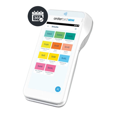 ORDERBIRD MINI Kassensystem mit Bon-Drucker und Kartenleser 12 Monate