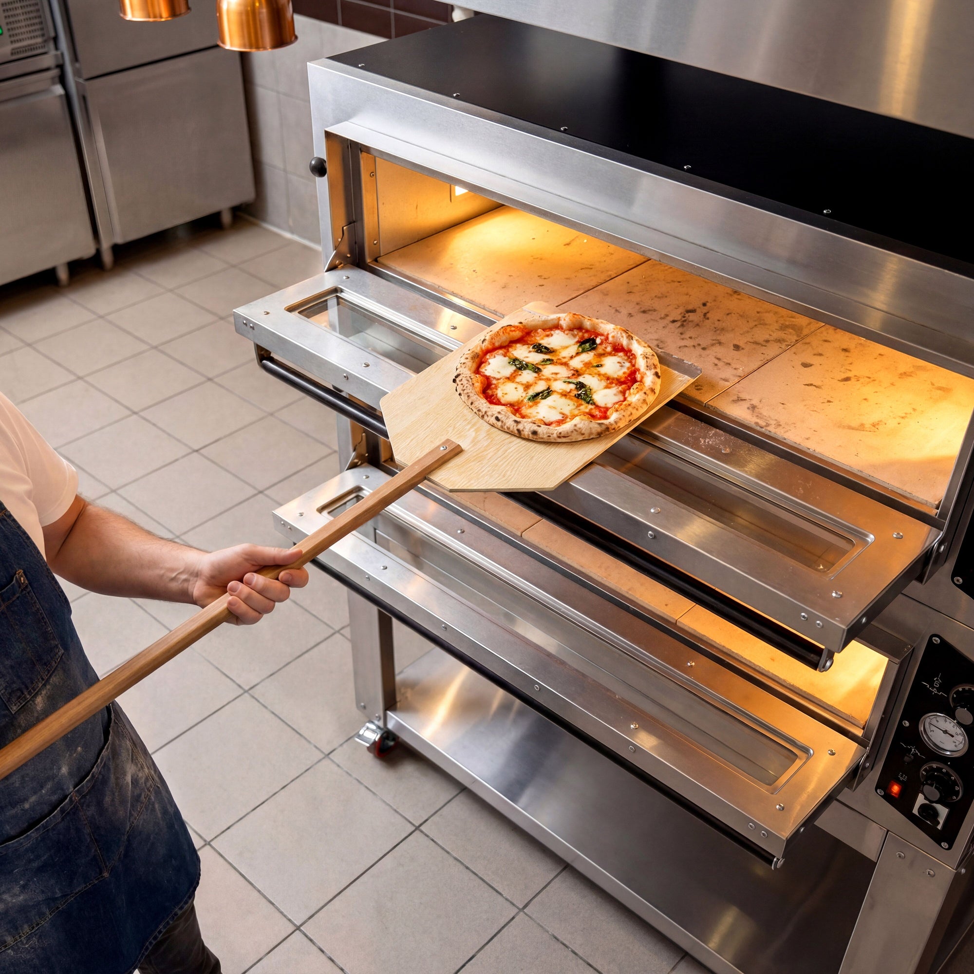CARLO Elektrická Pizza Pec 1340 mm 1270 mm 2 Komory 450 °C