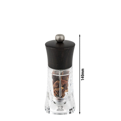 PEUGEOT OLÉRON Chilli-Mühle Holz/Acryl Schokolade 140 mm 6 Stück